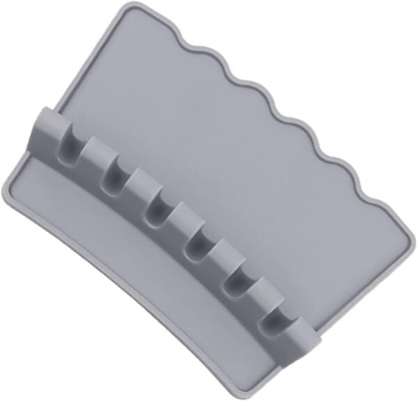 1pc Silicone Utensil Holder Spoon Shelf Kitchen Storage Rack Grey Organizing Rack for Kitchen Spatula m
