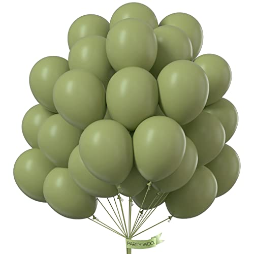 sage green balloons 50 pcs 12 inch - Image 2