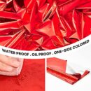 Red metallic foil table cover for large tables