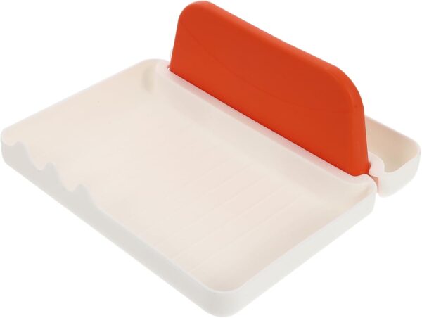 Spatula Rack Pot Cover Spatula Holder Storage Rack for Utensils White 2pcs