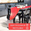 Red metallic foil table cover for large tables