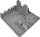 Silicone cutlery rack with drip pad; Stove surface spoon holder; Pot lid rack; Silicone spoon holder; Rest of utensils; Kitchen spoons rest; Kitchen spoon holder (Elegant Grey）…