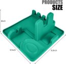 Silicone cutlery rack with drip pad; Stove surface spoon holder; Pot lid rack; Silicone spoon holder; Rest of utensils; Kitchen spoons rest; Kitchen spoon holder (turquoise）