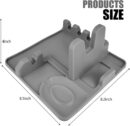 Silicone cutlery rack with drip pad; Stove surface spoon holder; Pot lid rack; Silicone spoon holder; Rest of utensils; Kitchen spoons rest; Kitchen spoon holder (Elegant Grey）…