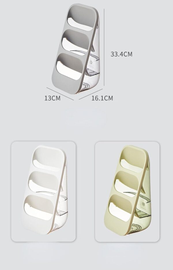 Multifunctional Kitchen Cutlery Storage Box, Spoon, Spatula, Storage Rack, Wall-Mounted Basket with lid White - Image 2