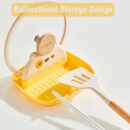 Kitchen pot lid holder,desktop home, chopstick storage rack，shelf, multi-purpose creative kitchen pot spatula stand, soup spoon pad