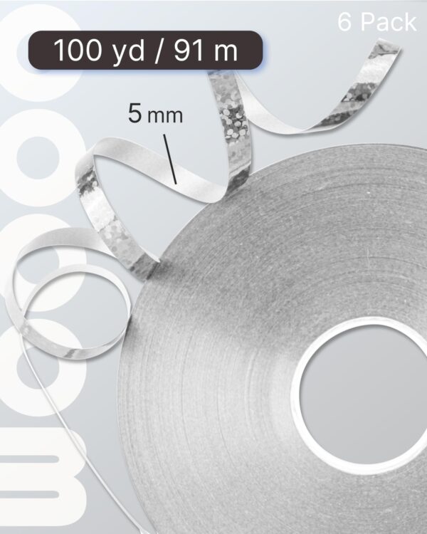 Silver Curling Ribbon for Decorations