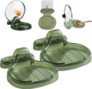 2PCS Multifunction Kitchen Spatula Rack, Versatile Pot Lid Ladle Holder, Multifunctional Kitchen Spatula Rack, Food Grade Plastic Spoon Holder (Green)