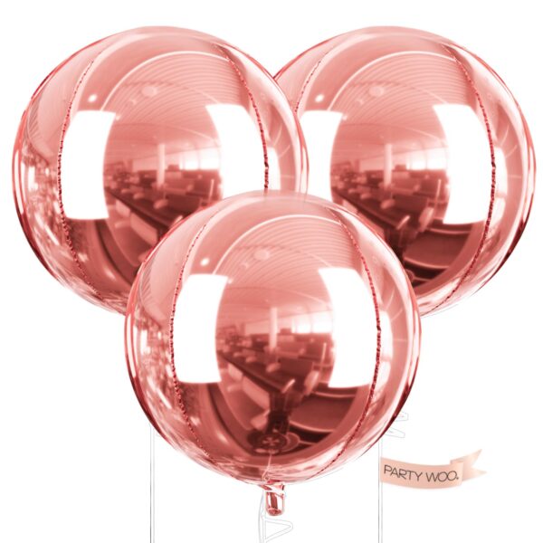 Giant 4D metallic foil balloons with ribbon - Image 3
