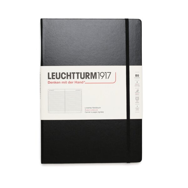 Hardcover Composition Notebook B5 Black Ruled