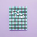 Plaid Gratitude Note
