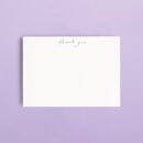 handwritten green flat note card set