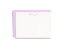 handwritten green flat note card set