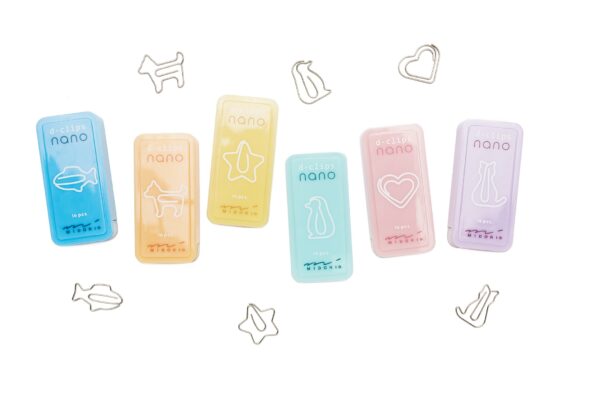 plastic heart-shaped paper clips