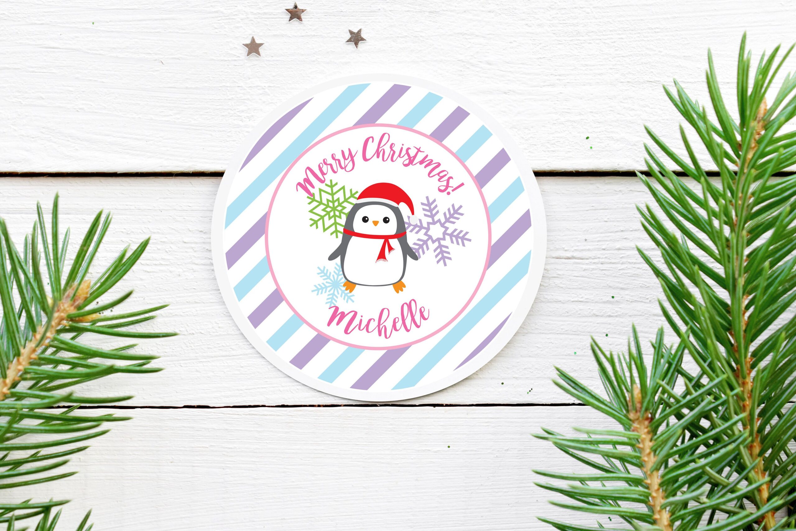 Holiday Sticker Gift Tags Set of 24