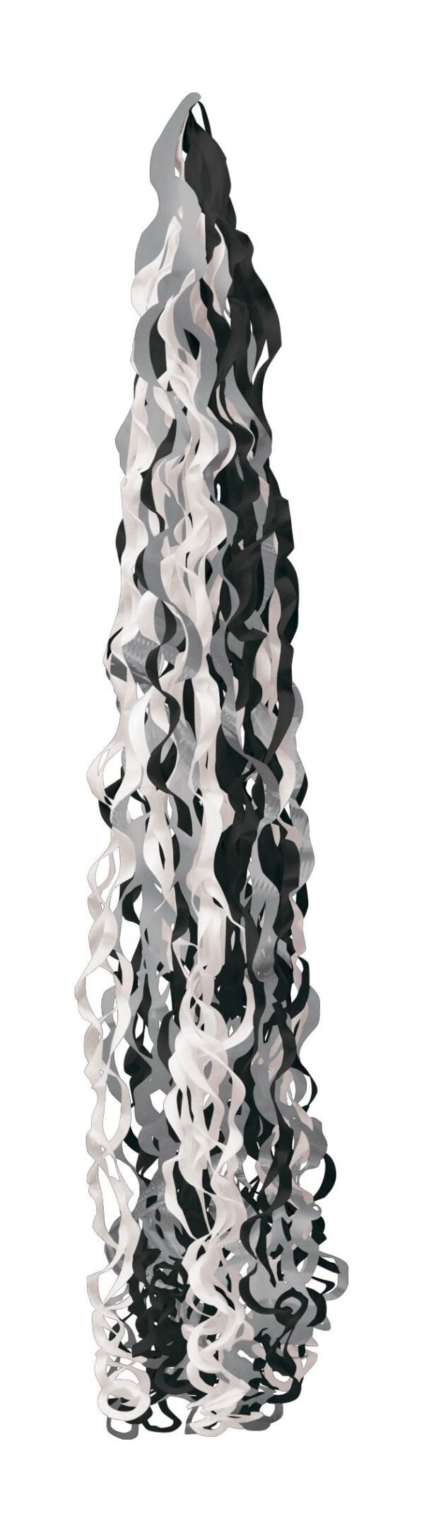black and white swirl tissue paper tail