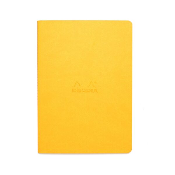 sewn spine notebook yellow a5 dotted