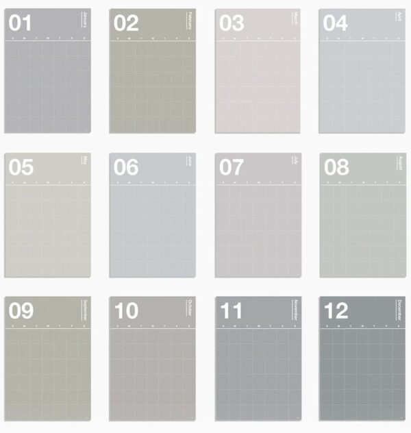 modern wall planner grey