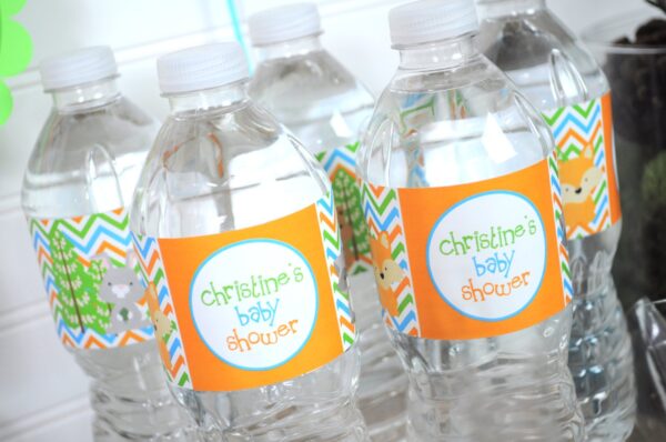 Baby Shower Water Bottle Labels