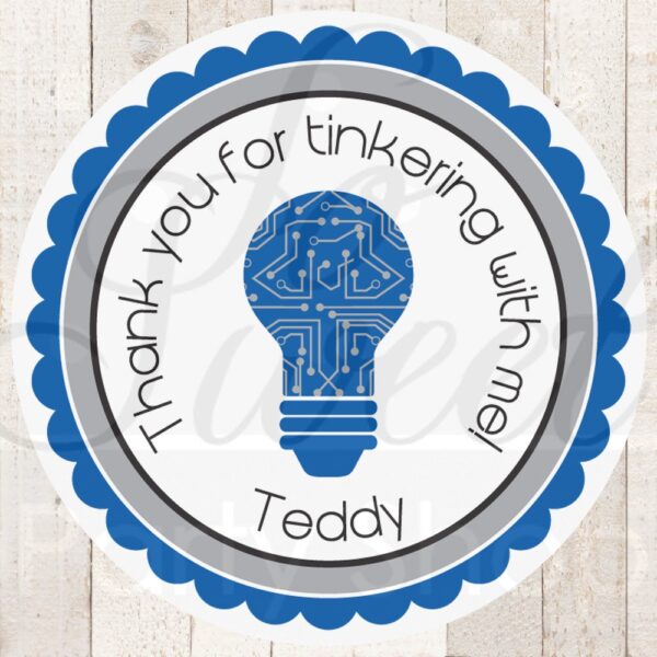 Birthday Party Favor Stickers Set of 24