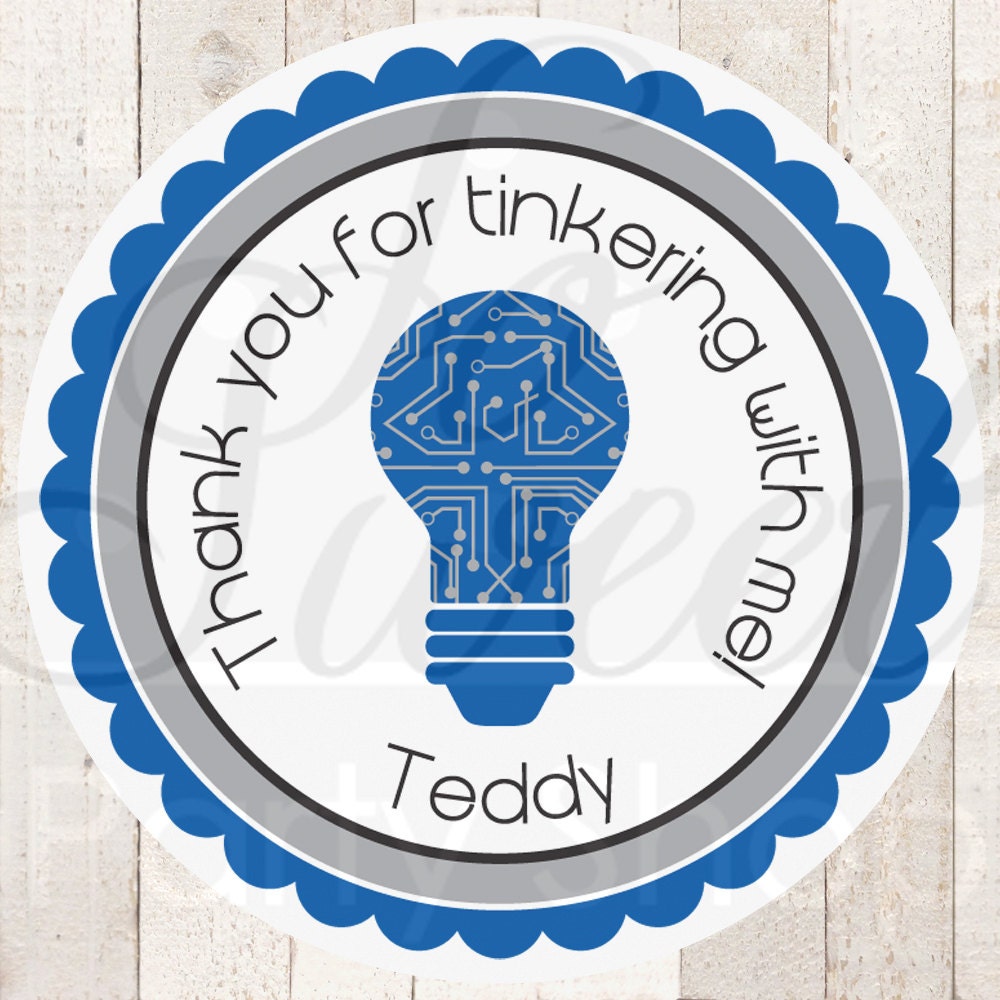 Birthday Party Favor Stickers Set of 24