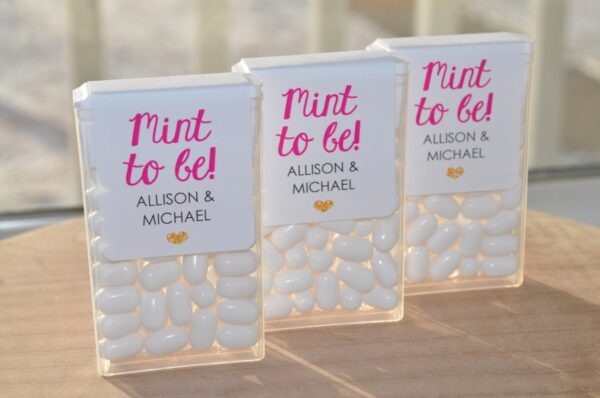 Personalized Mint Favor Labels - Set of 24