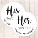 Couple's Preferred Treat Stickers - Set of 25