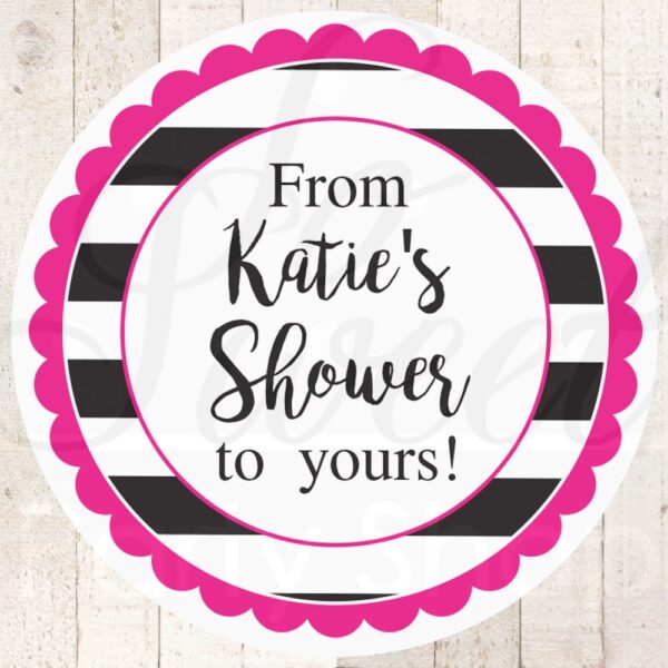Shower Favor Sticker Labels Set of 24