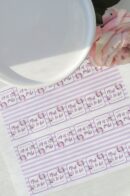 Wedding Favor Mint Labels Floral Purple Set of 24