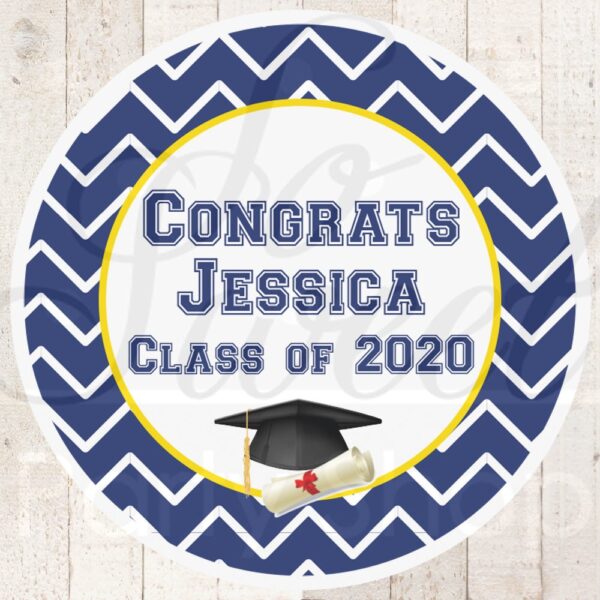 graduation party favors stickers set of 24 labels