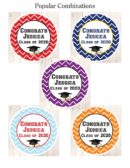 graduation party favors stickers set of 24 labels
