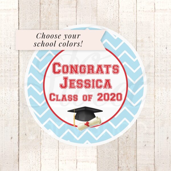 graduation party favors stickers class of 2023 congrats grad personalized party favors treat labels goodie bag stickers set of 24 labels - Image 6