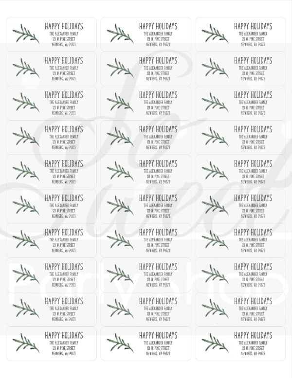 Holiday Address Labels and Seals Set