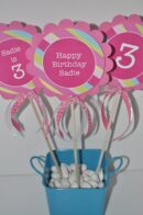 Birthday Favor Sticker Labels Set