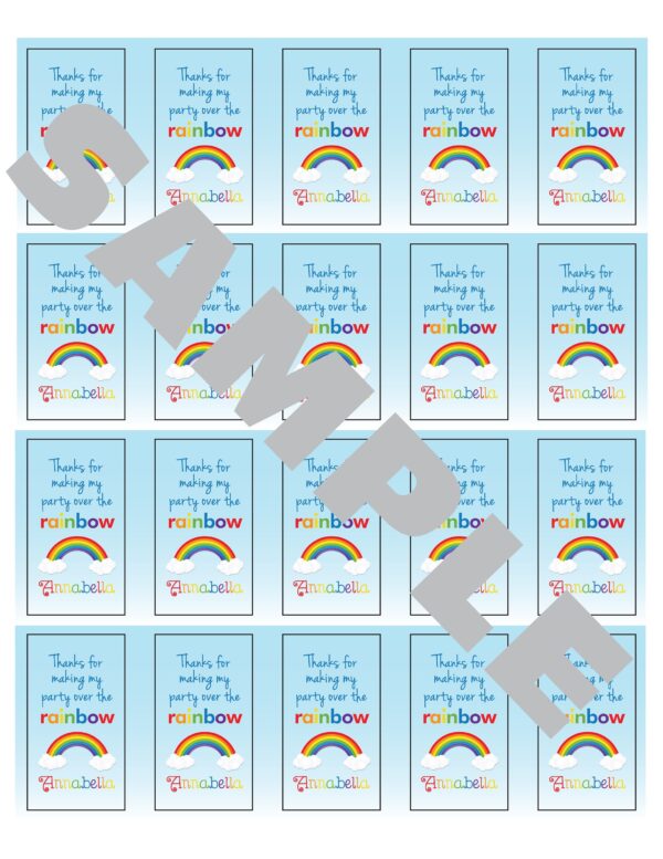 Birthday Party Hand Sanitizer Labels Set of 20
