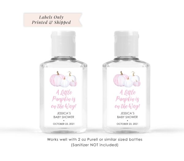 fall themed baby shower hand sanitizer labels set of 20