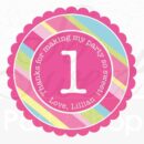 Birthday Favor Sticker Labels Set