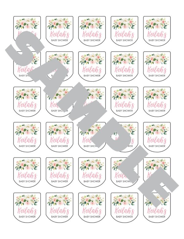 Baby Shower Hand Sanitizer Labels Set of 30