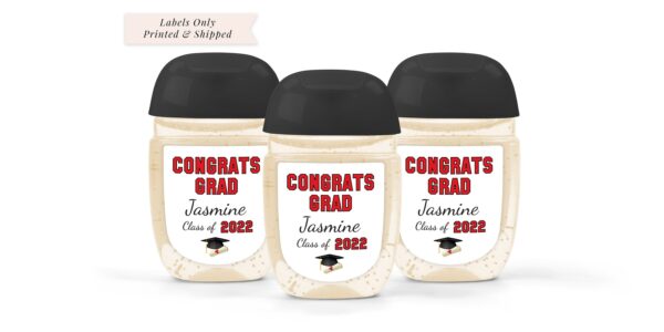Graduation Sanitizer Labels Set of 30 - Image 2