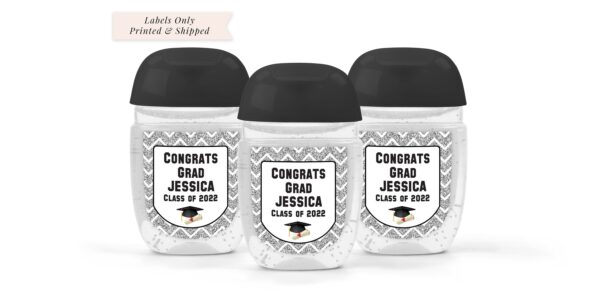 Graduation Sanitizer Labels Set of 30