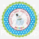 Winter Birthday Party Sticker Labels Set of 24