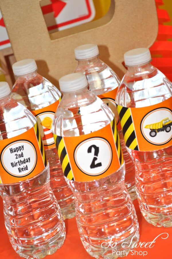 Construction Themed Drink Bottle Wraps - Image 3