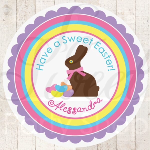 Easter Bunny Stickers - Decorative Labels