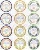 Birthday Party Favor Stickers Set