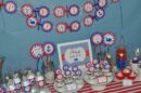 Nautical First Birthday Stickers Set of 24