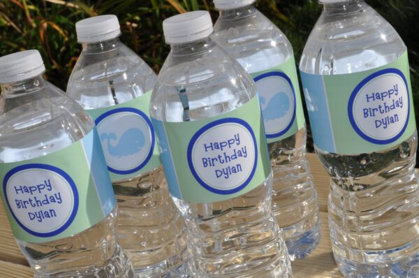 Ocean-themed Water Bottle Labels Set of 10 - Image 2