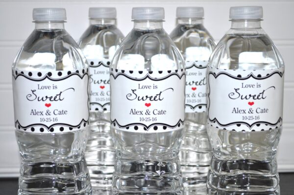 Water Bottle Decorative Labels Set of 10