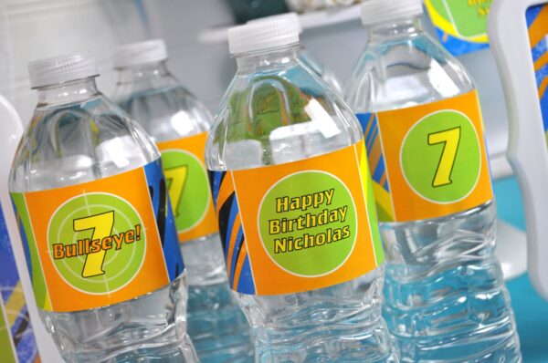 Party Water Bottle Labels Set of 10 - Image 3