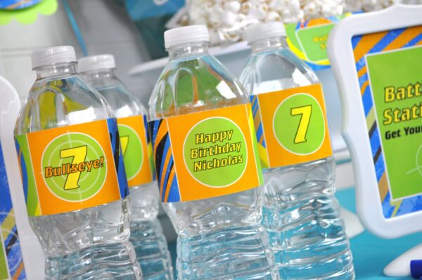 Party Water Bottle Labels Set of 10 - Image 4