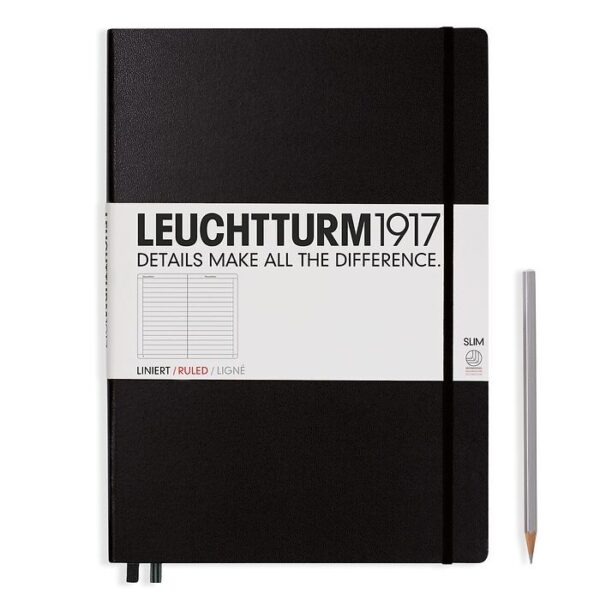 Hardcover Ruled Notebook A4 Black